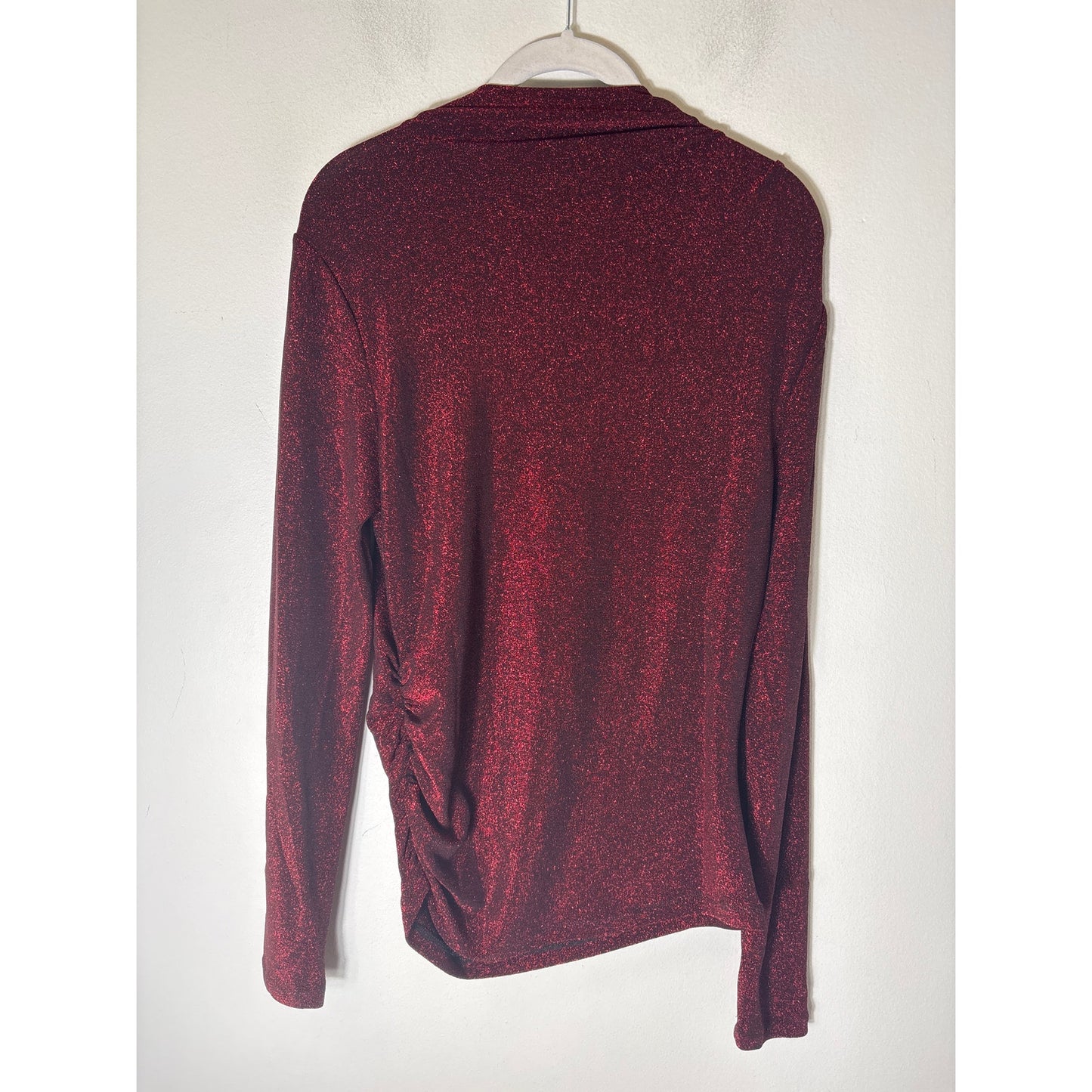 Veronica Beard Red Shimmer Turtleneck sz M