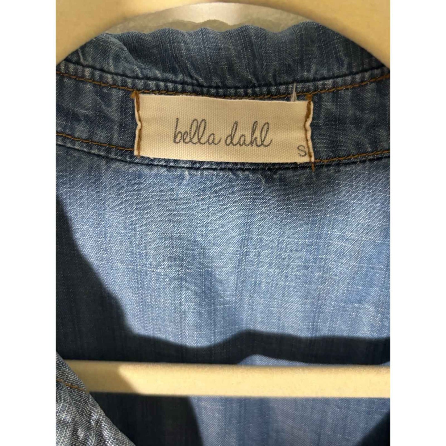 Bella Dahl Chambray Long Sleeve Button Up Shirt Sz S