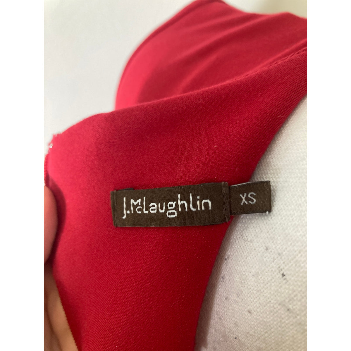 J. McLaughlin True Red 3/4 Layered Sleeve Knee Length Dress Sz XS