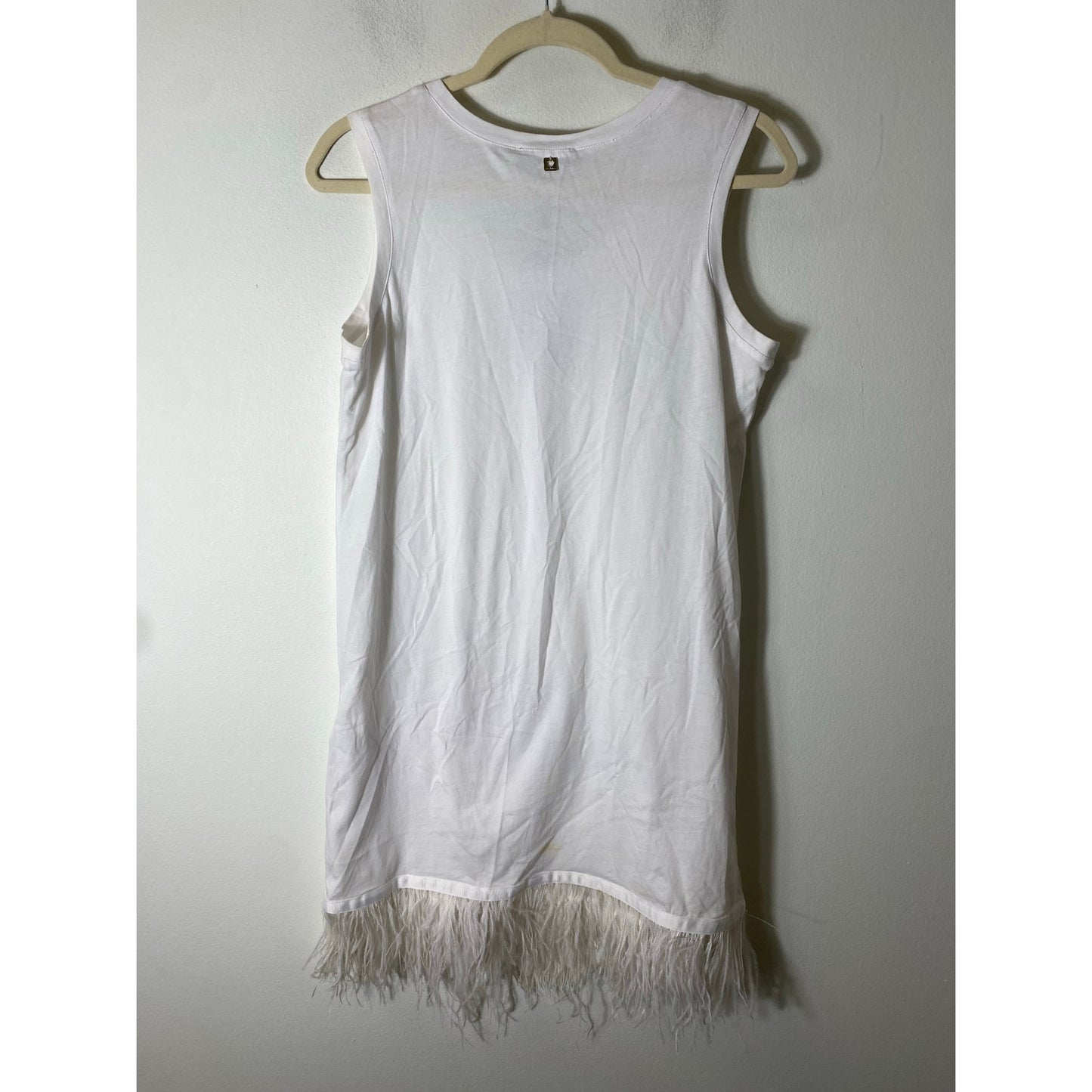 NWT Twinset Simona Barbeiri White Sleeveless Midi Dress Sz S