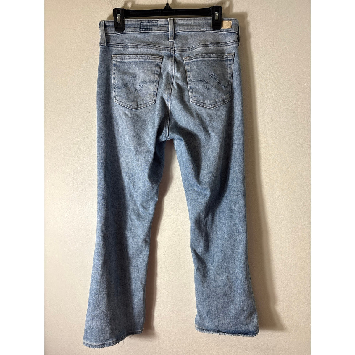 AG Light Wash Farrah Boot Crop Blue Jeans Sz 31