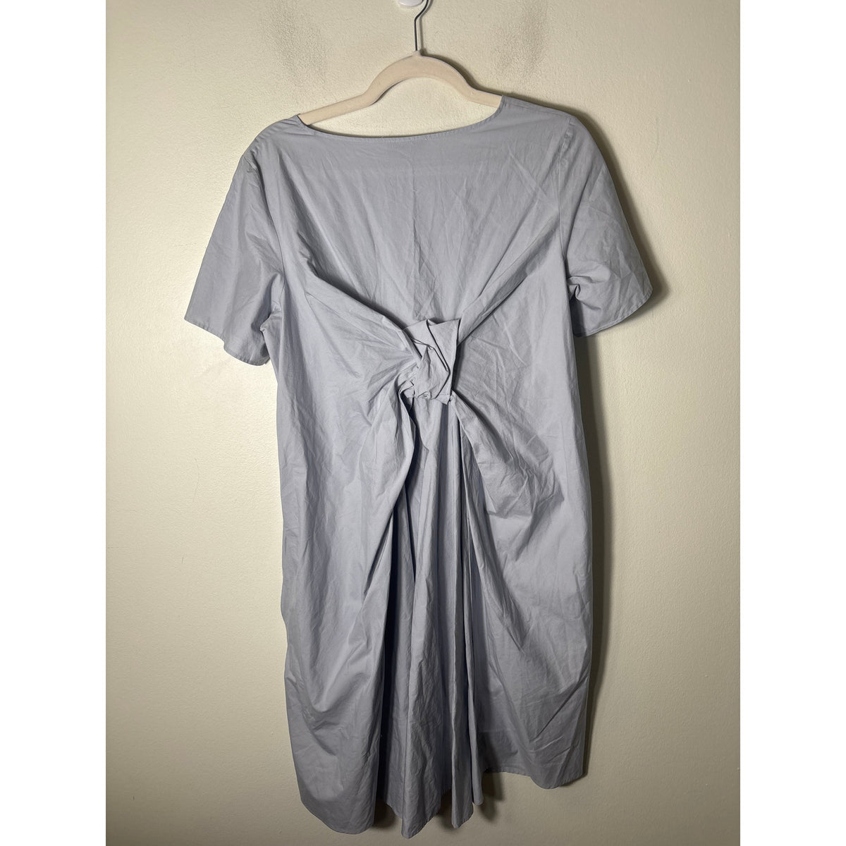 COS Light Blue Gray Short Sleeve Cotton Knee Length Dress Sz 8
