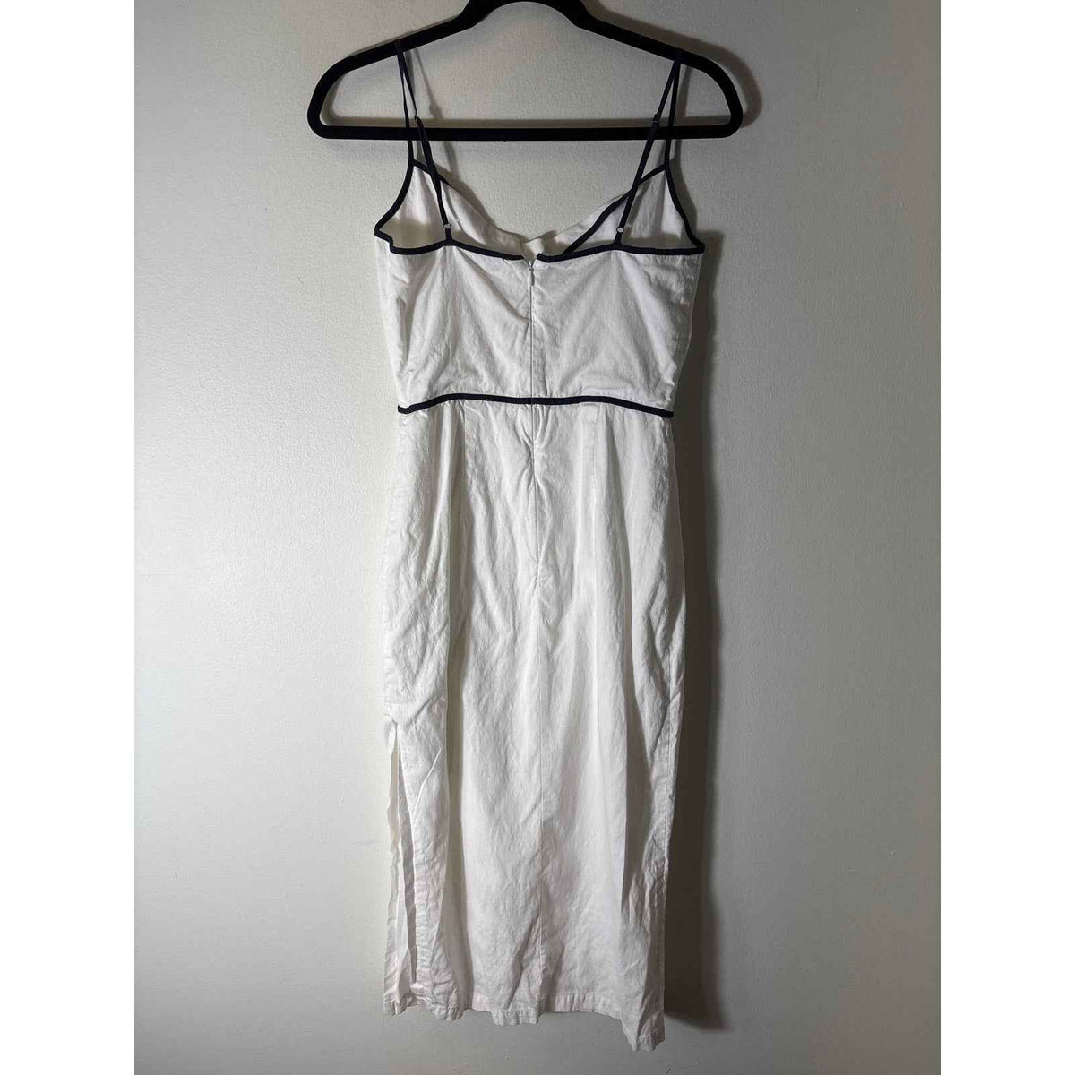 Reiss White Spaghetti Strap Key Hole Bodycon Maxi Dress sz 4