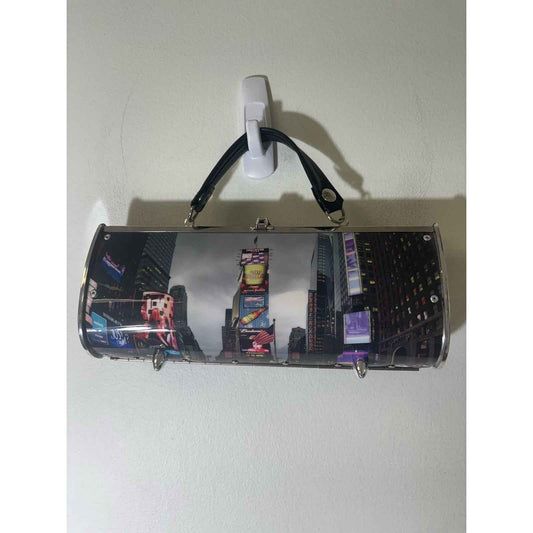 Prezzo New York City Times Square Cylinder Hard Clutch Hand Bag