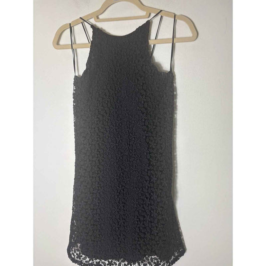 Zara Black Half Black Mini Dress Sz XS