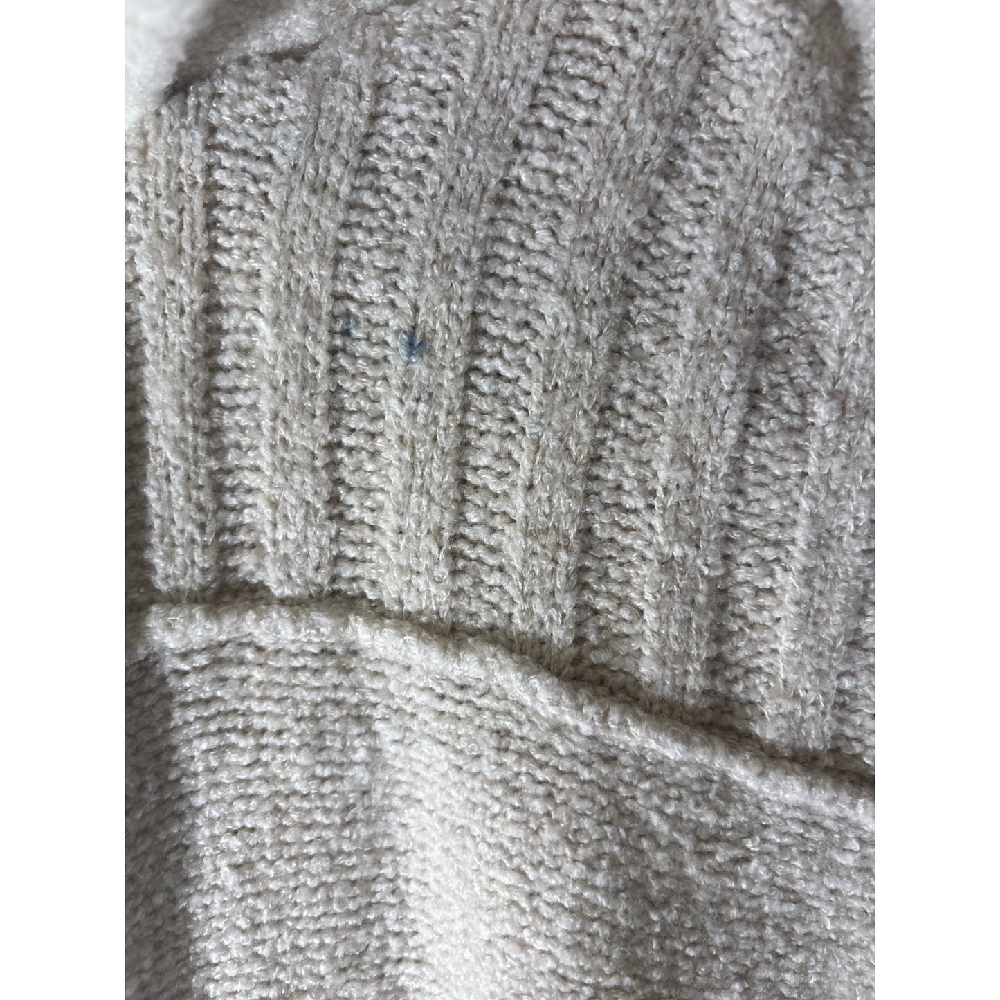 Free People Oatmeal Long Sleeve Hooded Knit Open Front Cardigan Sz XS