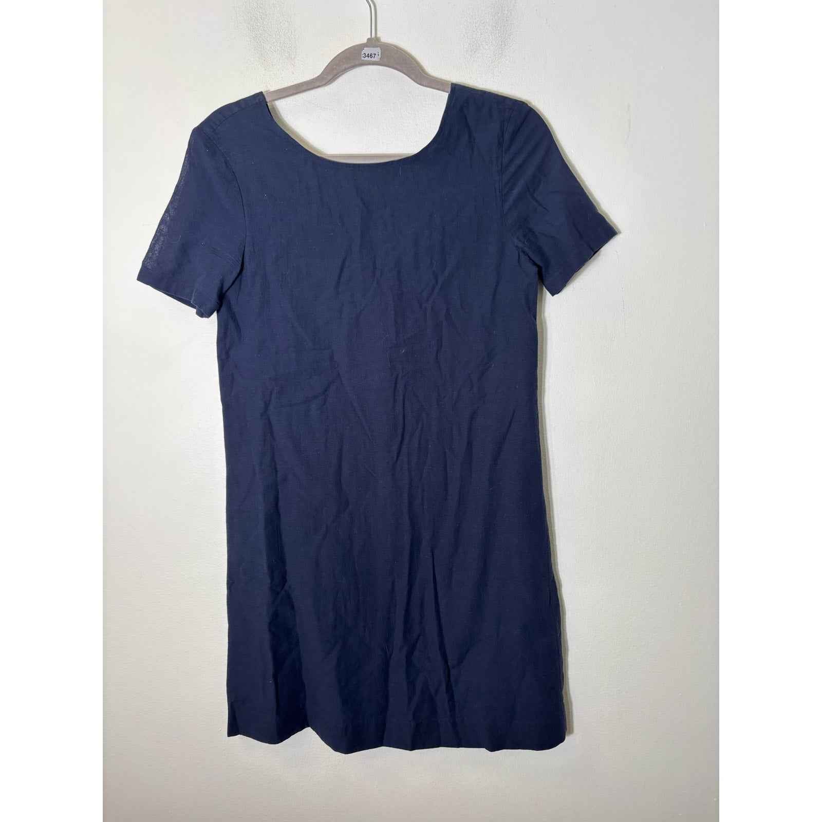 Theory Navy Crew Neck Mini Dress Sz 0
