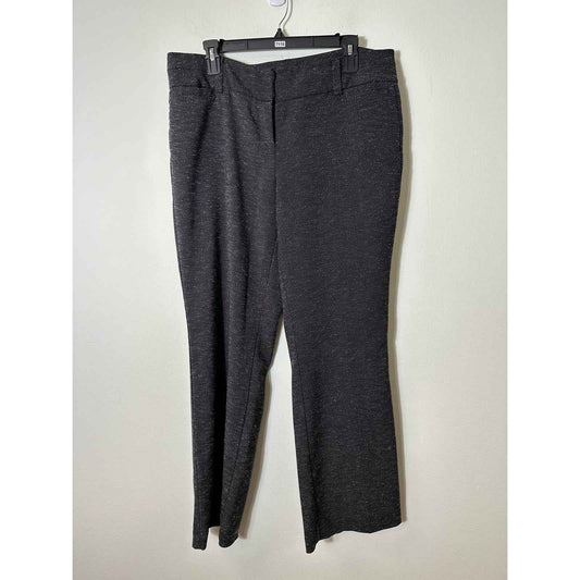 Women's 7th Avenue New York & Co Charcoal Gray Bootcut Pants Sz 12
