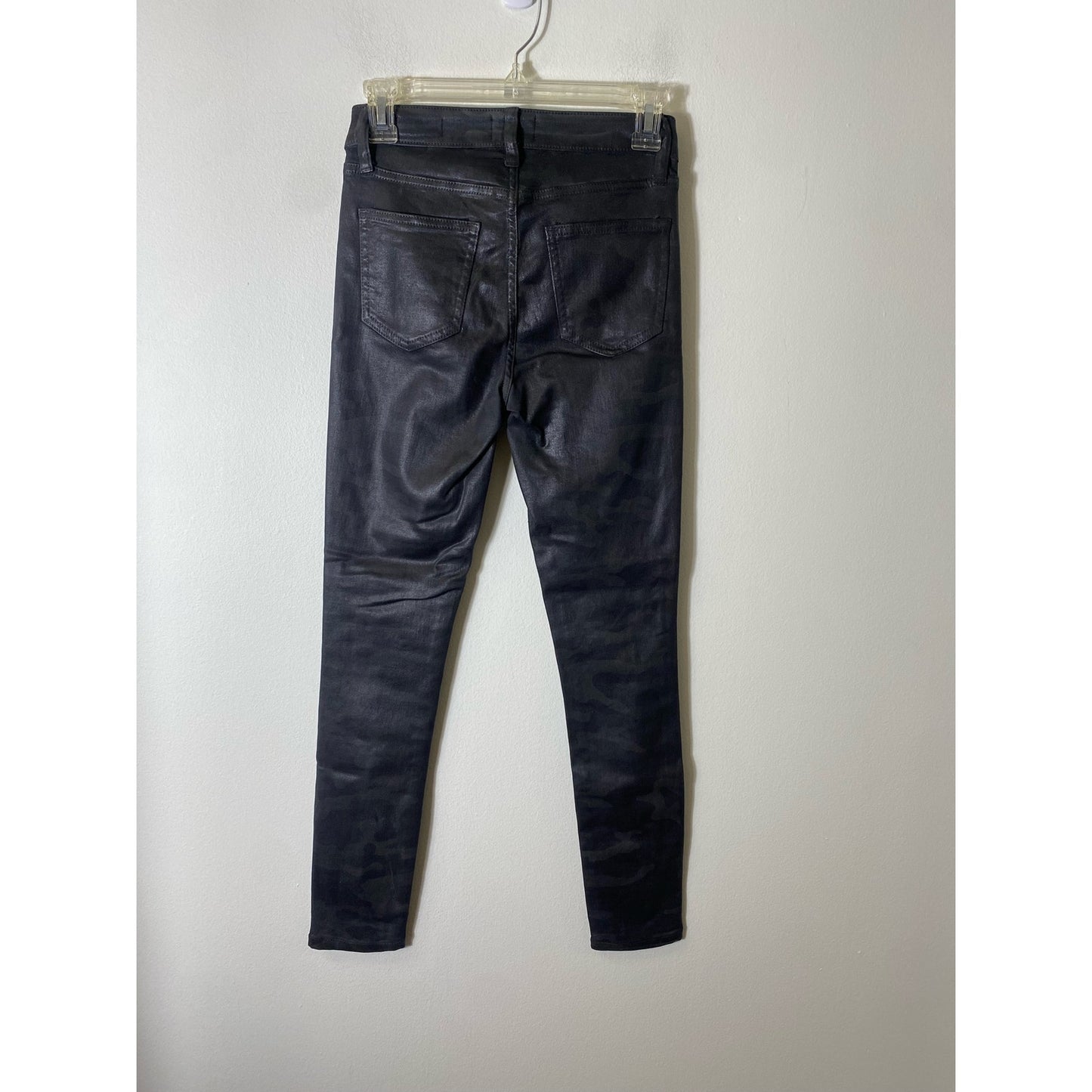 Joe's JJ Black Matte Finish Camo Skinny Jean Sz 24