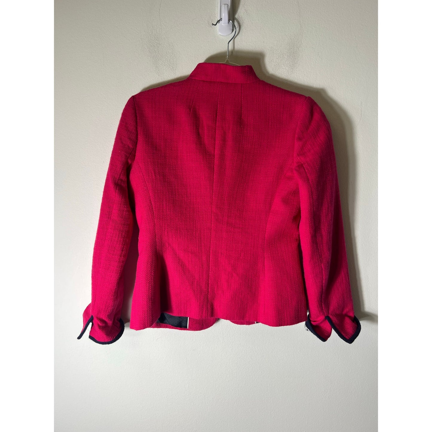 Banana Republic Hot Pink Long Sleeve Cotton Blazer Sz 2