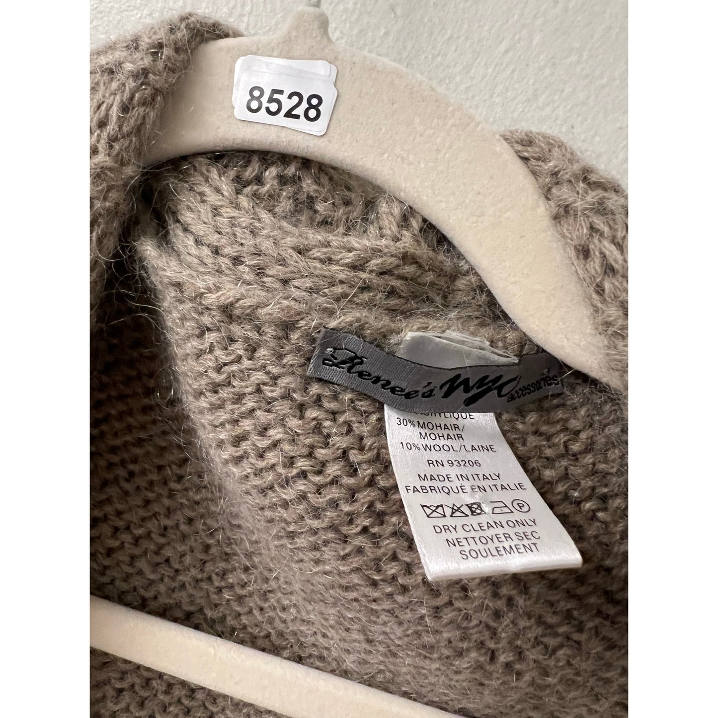 Renee's NYC Brown Cable Knit Vest Sz One Size
