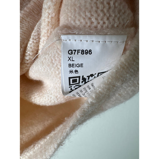 Cozy Cream Half Sleeve Button Up Cardigan Sweater Sz XL
