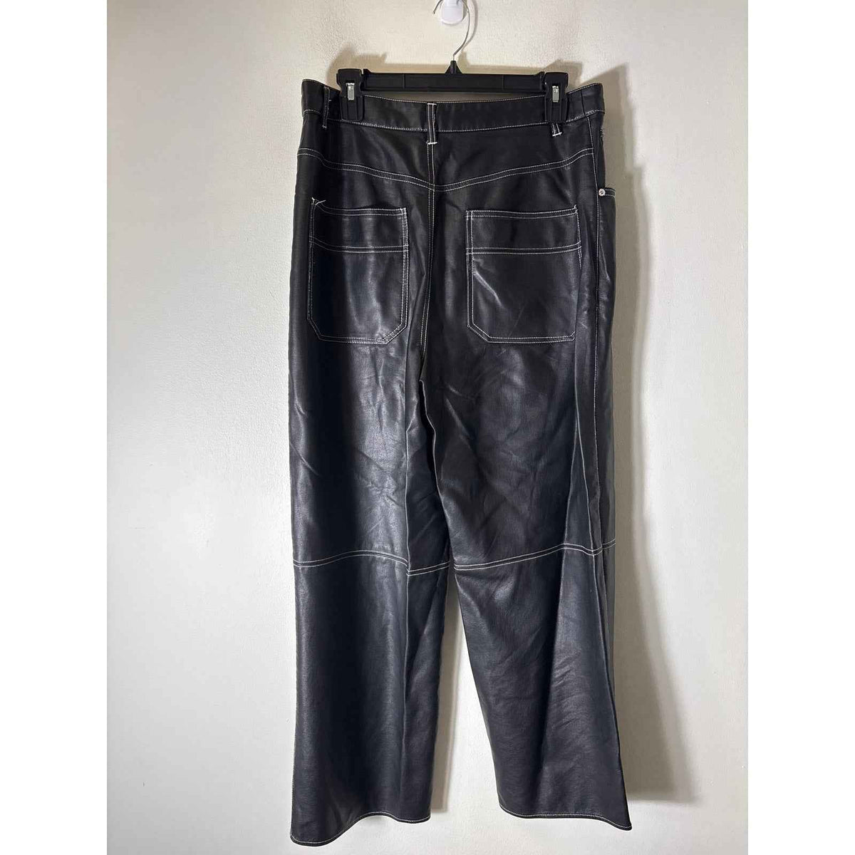 We The Free Black Faux Leather Jeans Style Pants sz 14