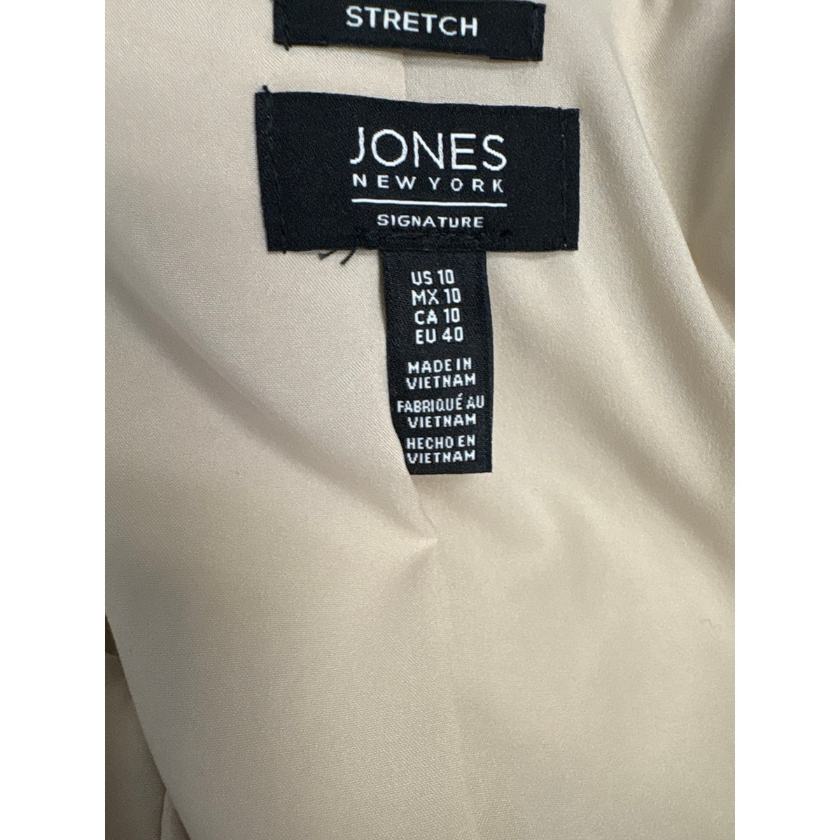 Jones New York Oyster Two Piece Pant Suit Sz 10