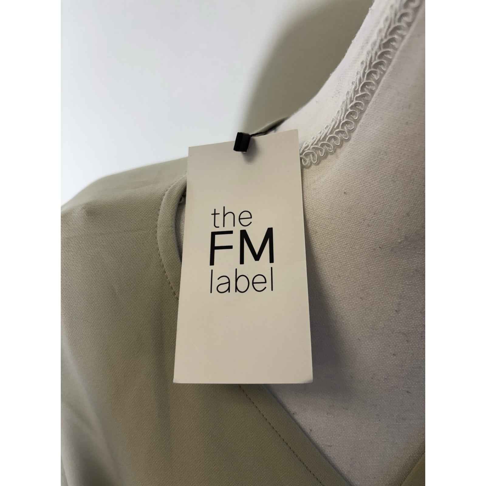 NWT The FM Label Mint Green One Ruched Shoulder Maxi Dress Sz s