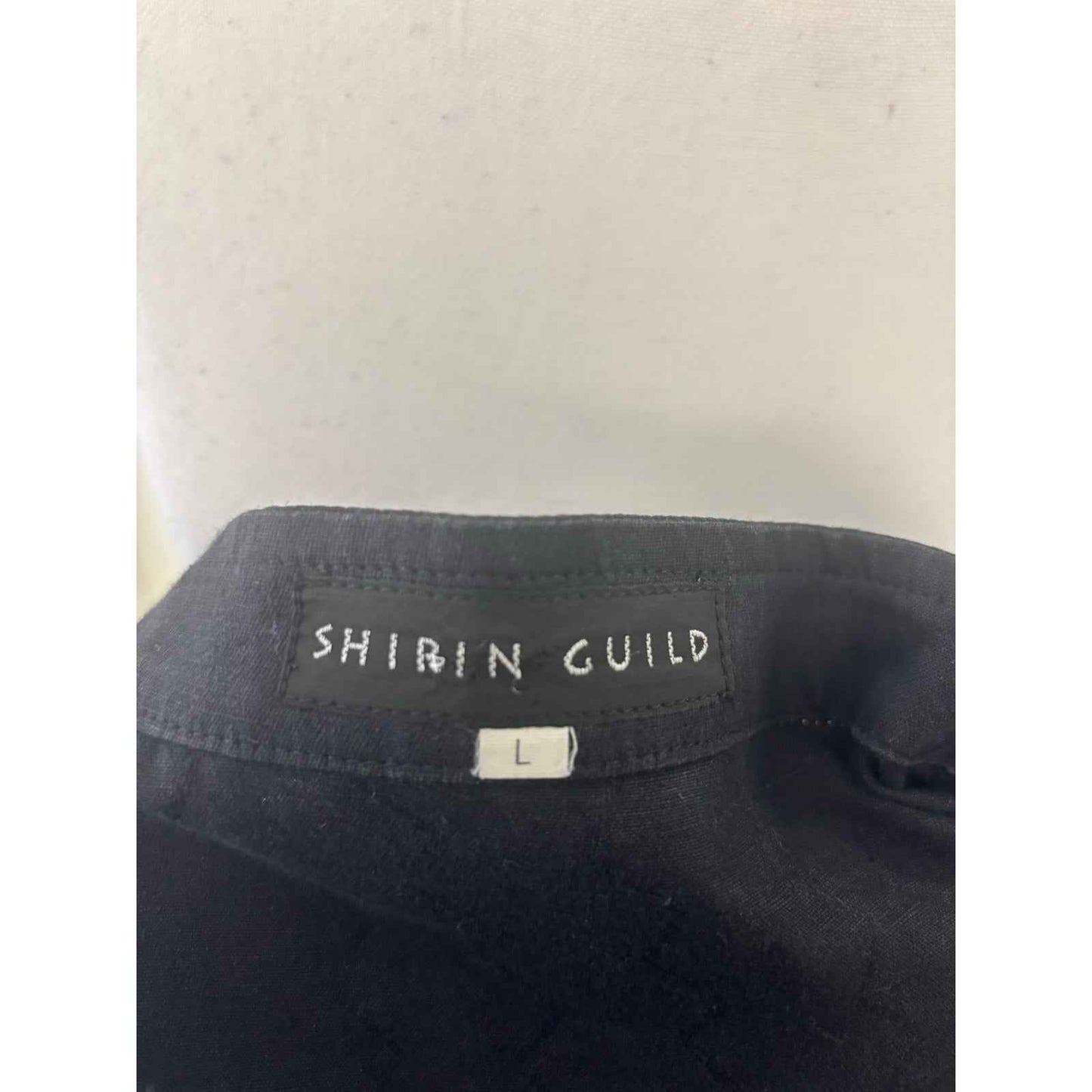 Shirin Guild Black Linen Long Sleeve Tunic and Pants Set size Large