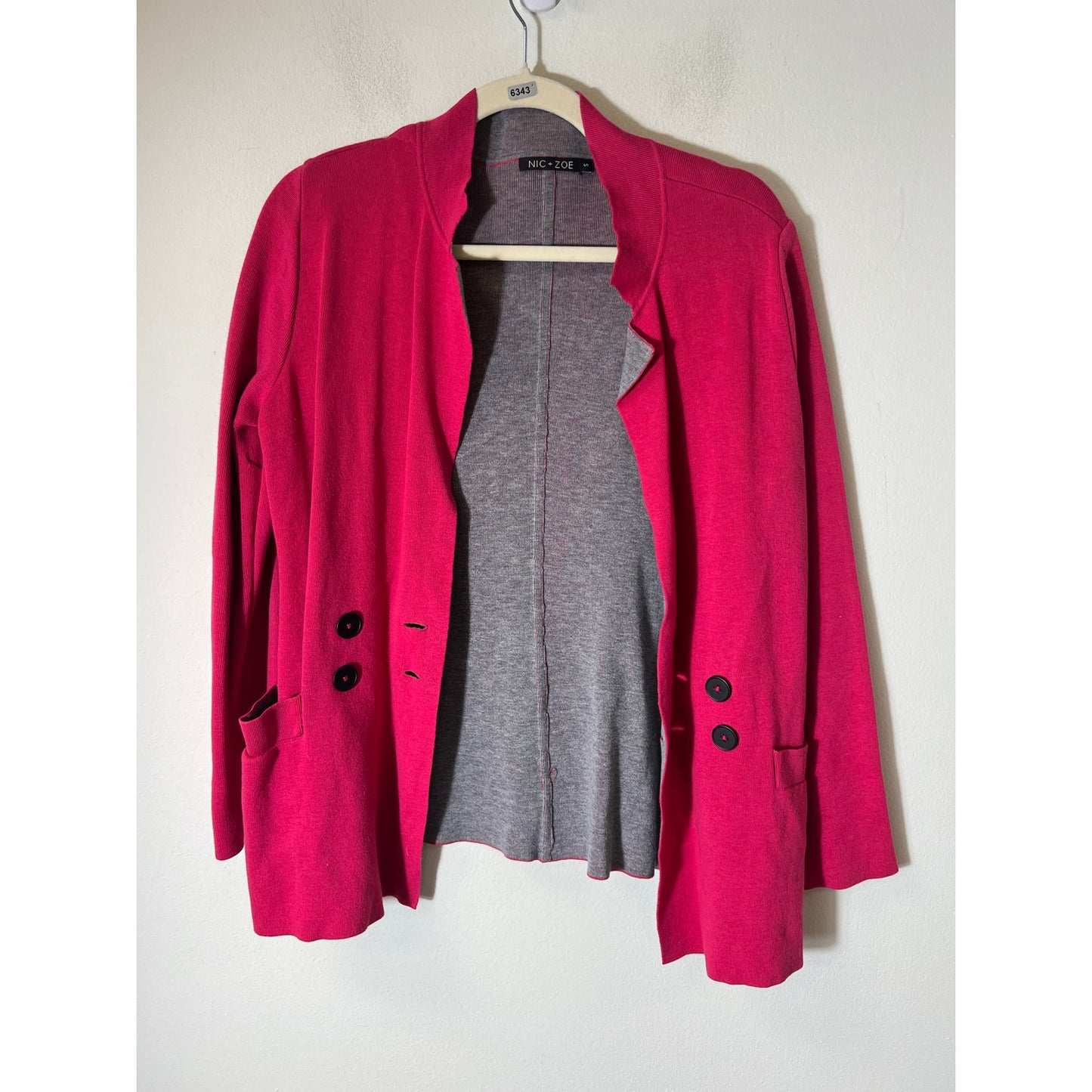 Nic + Zoe Pink Cardigan Sweater Sz S