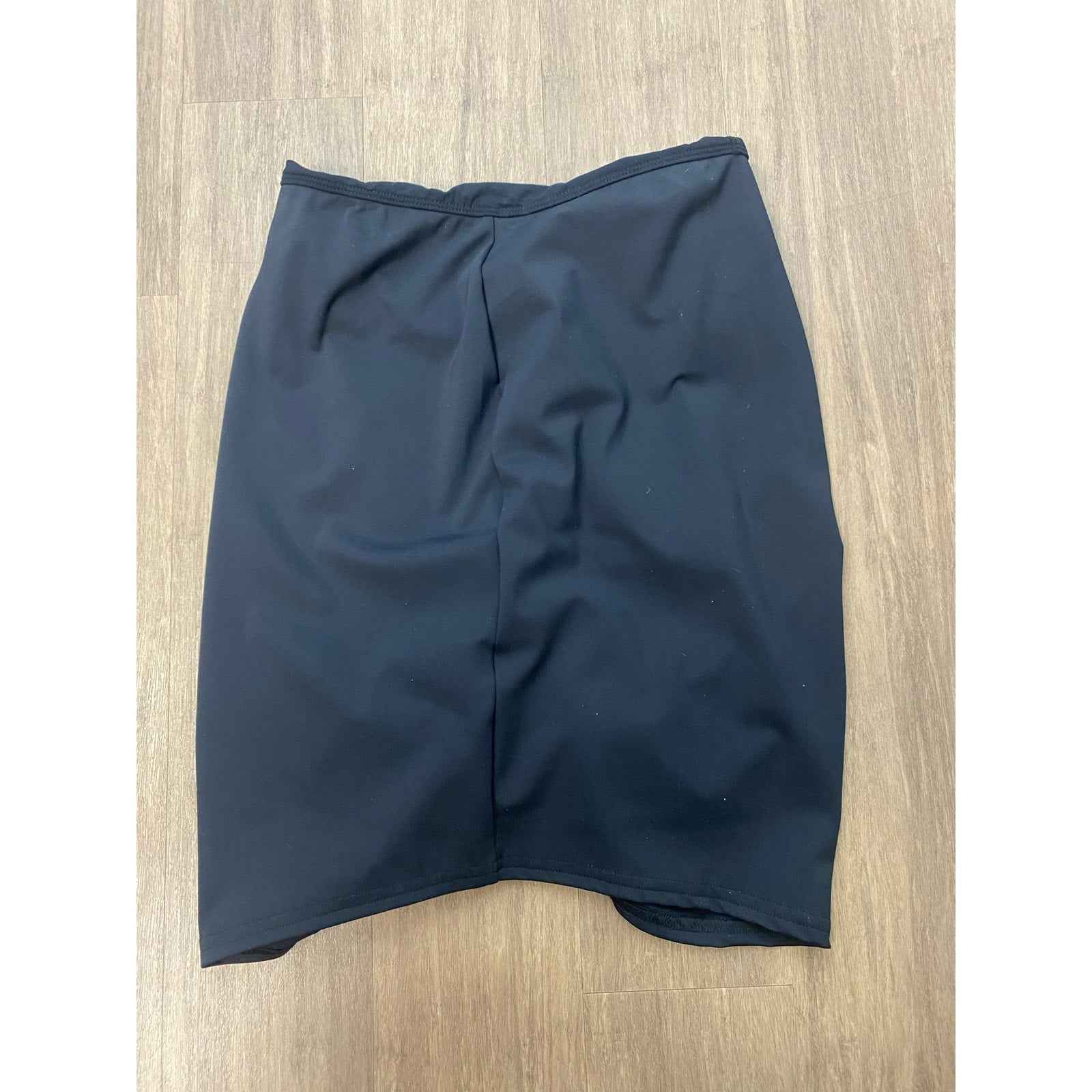 NWT Strut This Black Panty Lined Skirt Drawstring Side Sz L