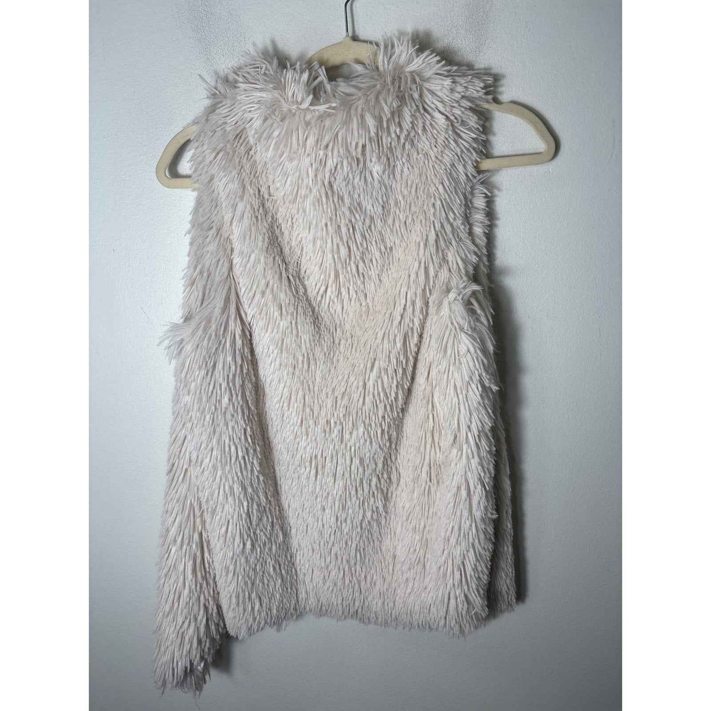Pants Store Cream Shag Vest Sz One Size