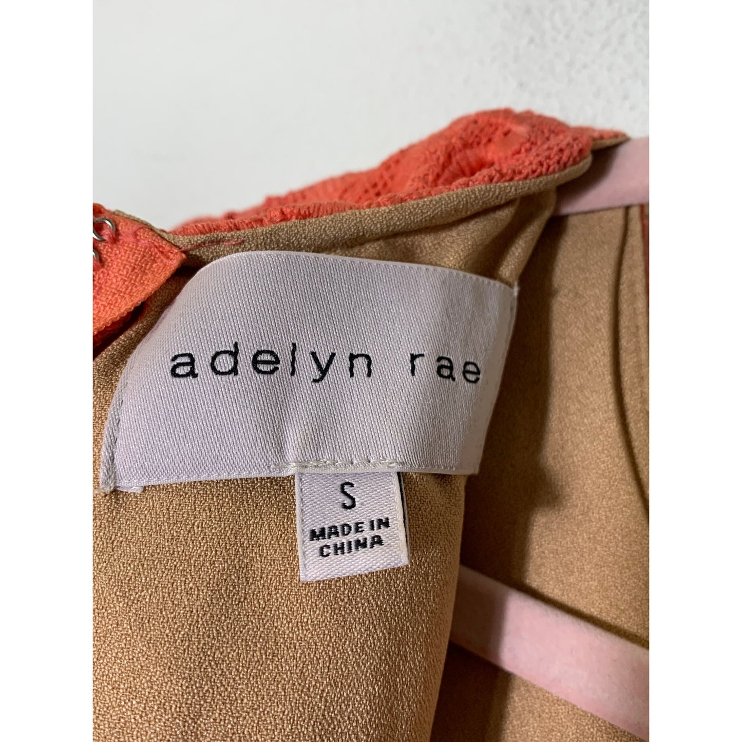 Adelyn Rae Orange Short Sleeve V-Neck Maxi Dress Sz S