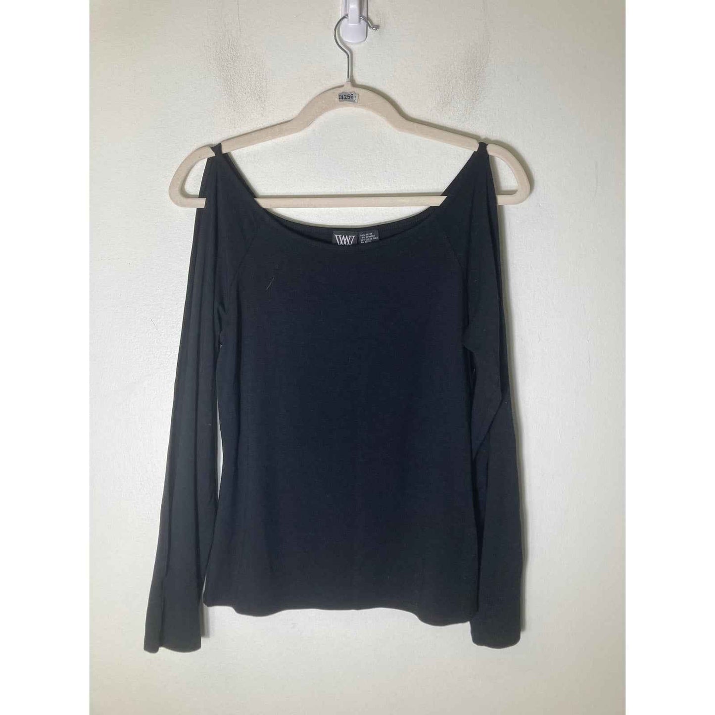 Worth Black Long Cut Sleeves Rayon Blend Sz S