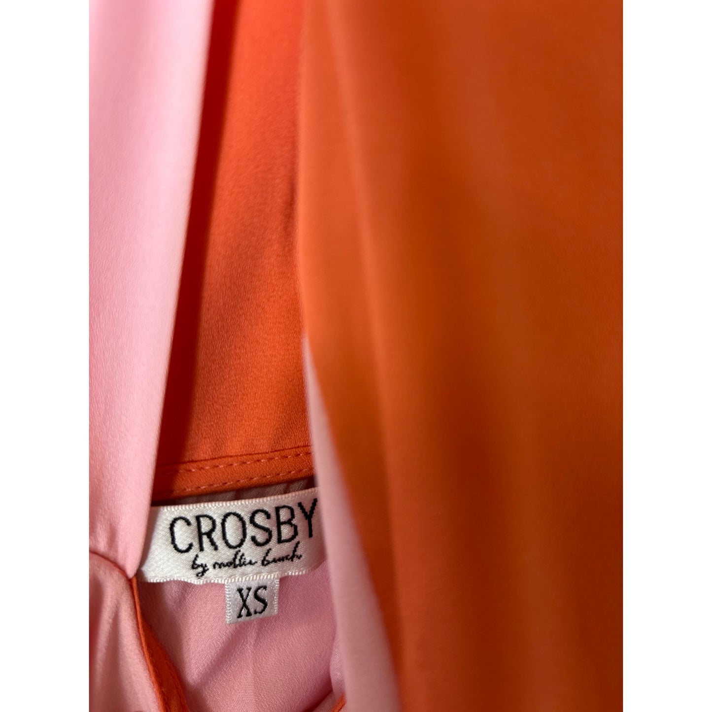 Crosby Orange and Pink Halter Neck Mini Dress sz XS