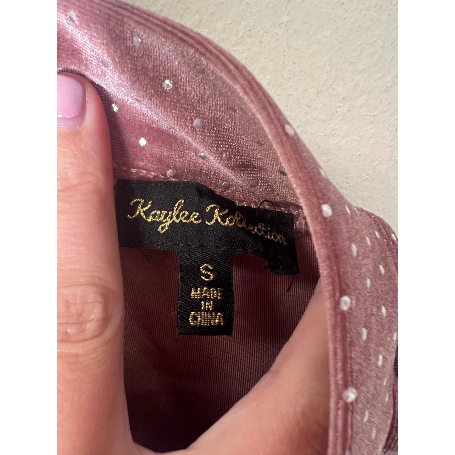 Kaylee Collection Mauve Cropped Top and Pants Set Sz S