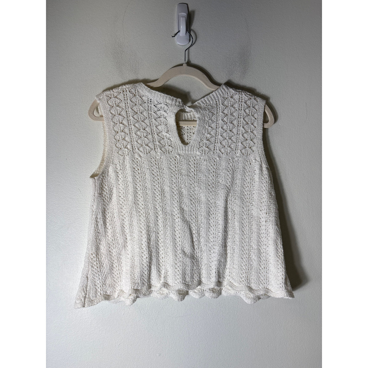 Luminary White Sweater Top Sz S