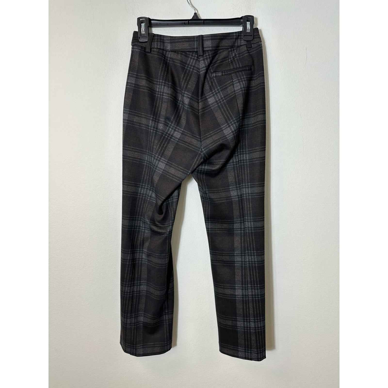 Drew MidRise Plaid Pleated Pants Sz 4