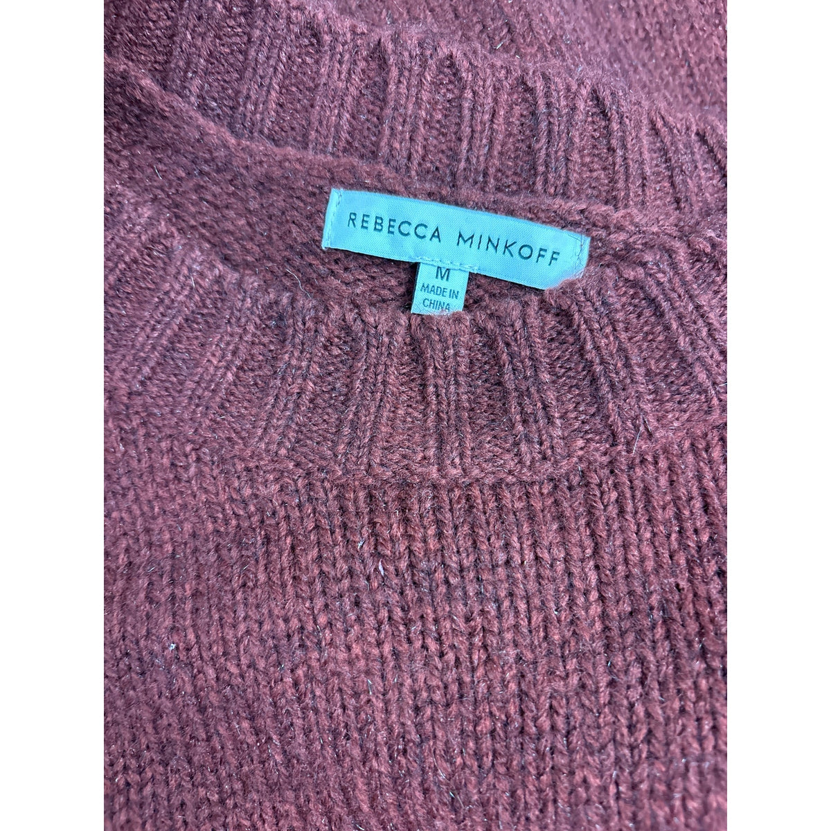 Rebecca Minkoff Rust Fringed Sweater Sz M