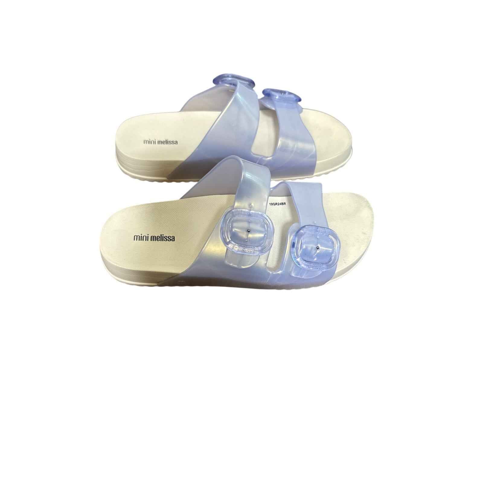 Mini Melissa Girls Iredescent Jelly Sandals Sz 4
