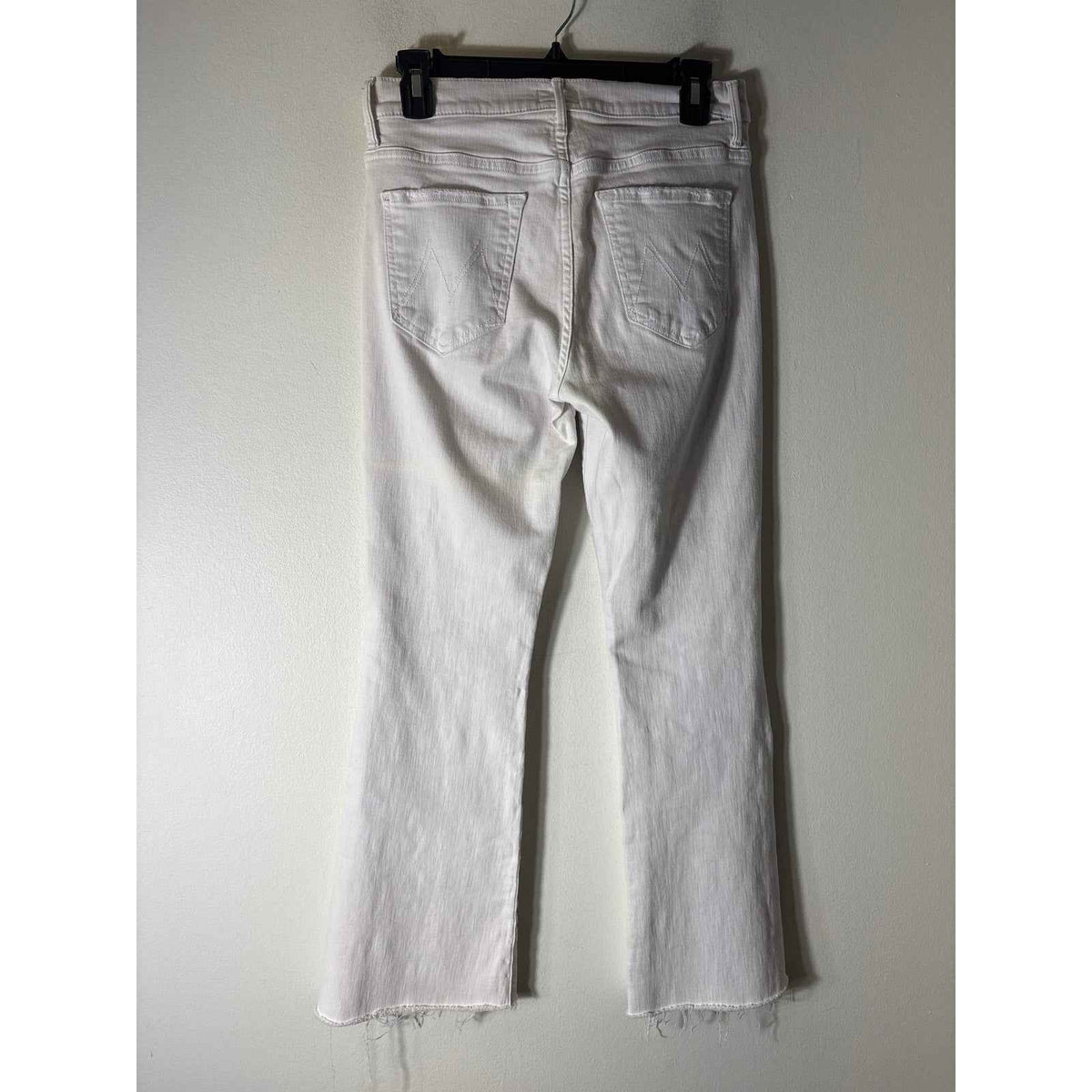 Mother White The Weekender Fray Denim Jeans Sz 28