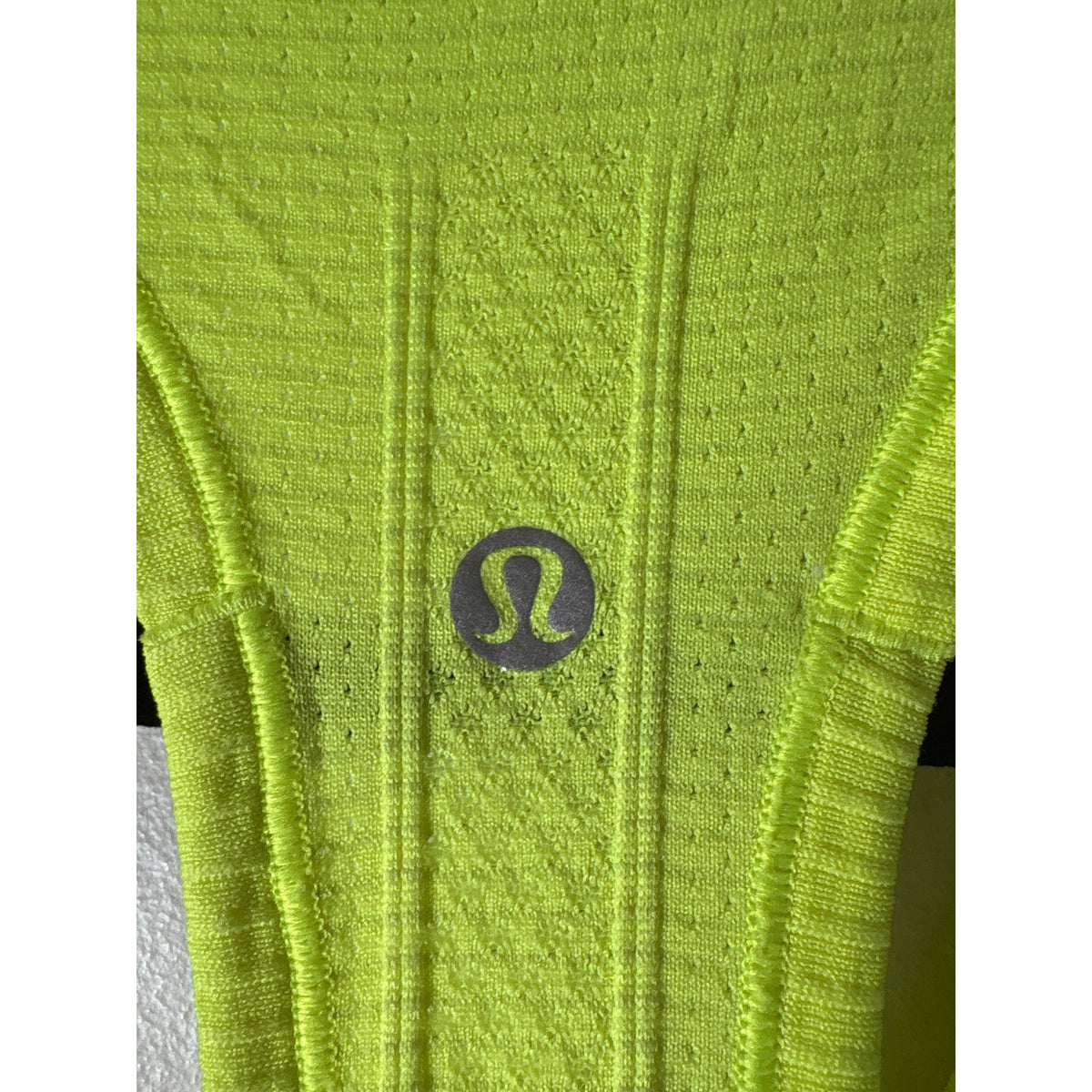 Lululemon Neon Yellow Athletic Razor Back Tank Sz 4