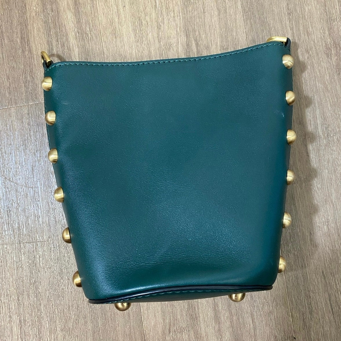 Flynn Dark Green Studded Handbag