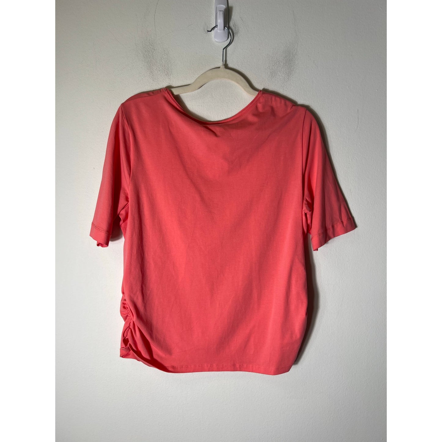 Basler Peach T Shirt w Silver Trim around neck Fits like a size Large