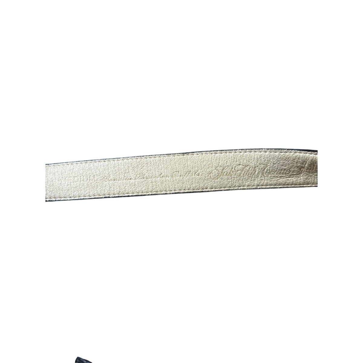 Saks Fifth Avene Black Geniune Shrunken Buffalo Belt Sz M