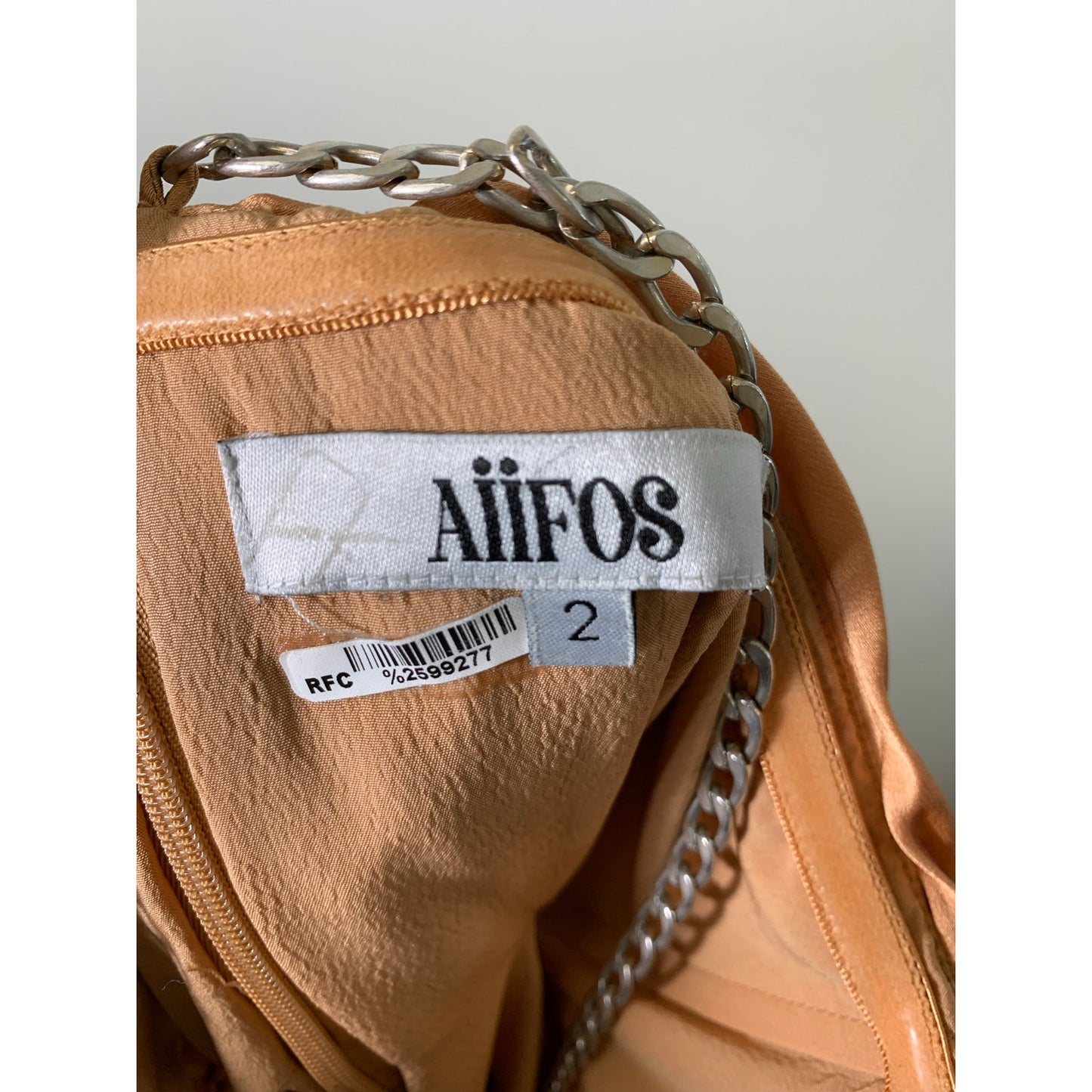 AiiFOS Orange Sleeveless Gown Sz 2