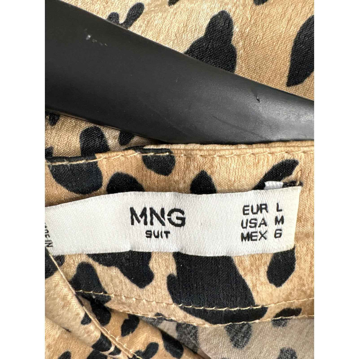 MNG Tan Cheetah Print Back Zip Maxi Skirt Sz M