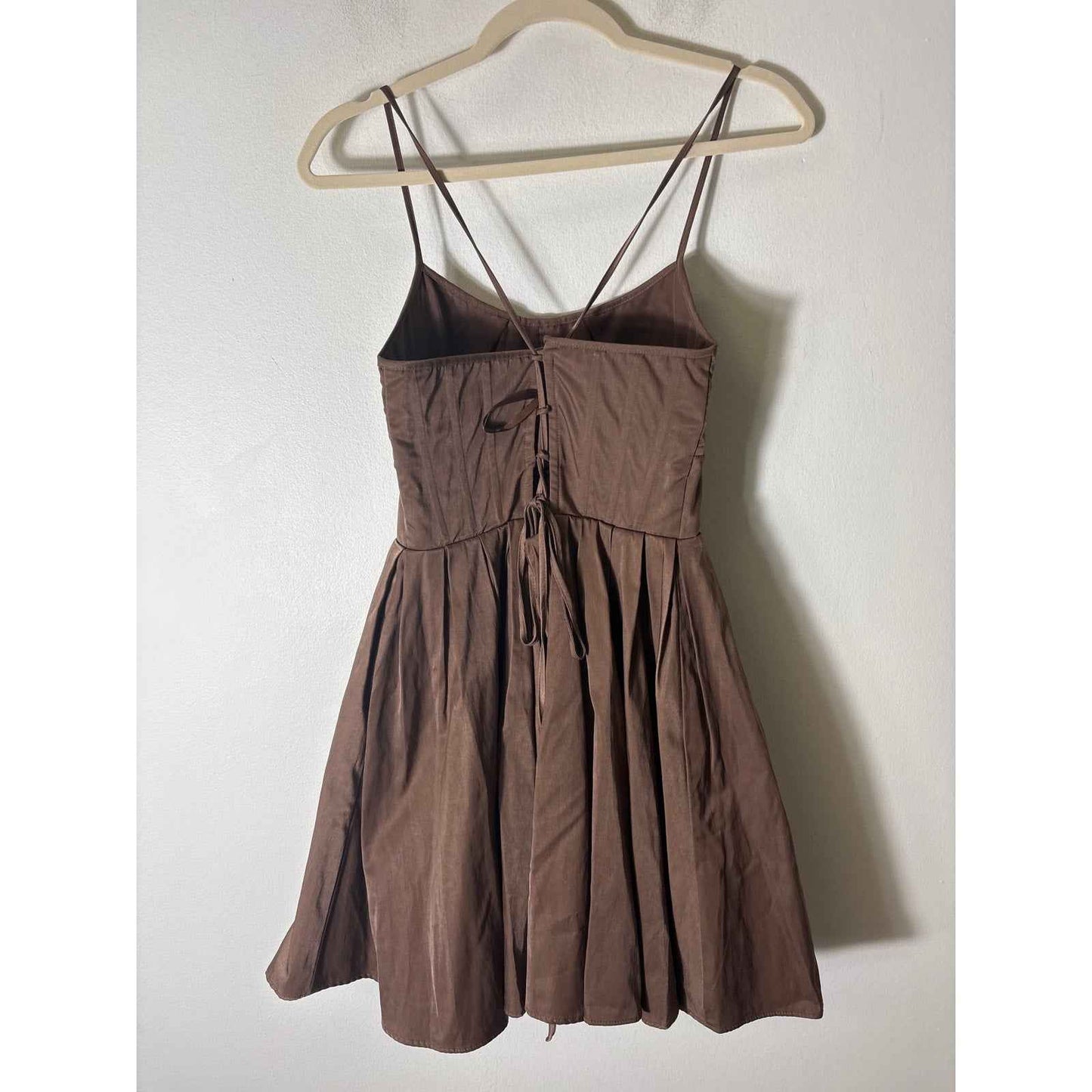 Asos Brown Corset Mini Dress Sz 4