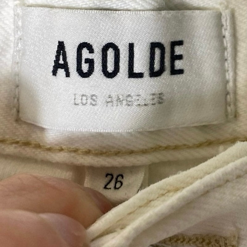 Agolde White Button Fly Jeans Sz 26