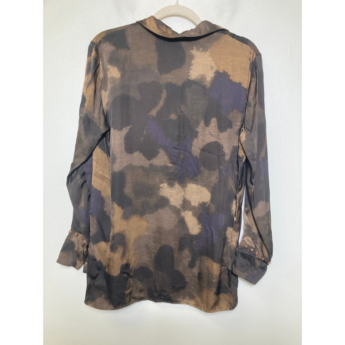 Mason's Brown water Color Long Sleeve V-Neck Tunic Sz 40