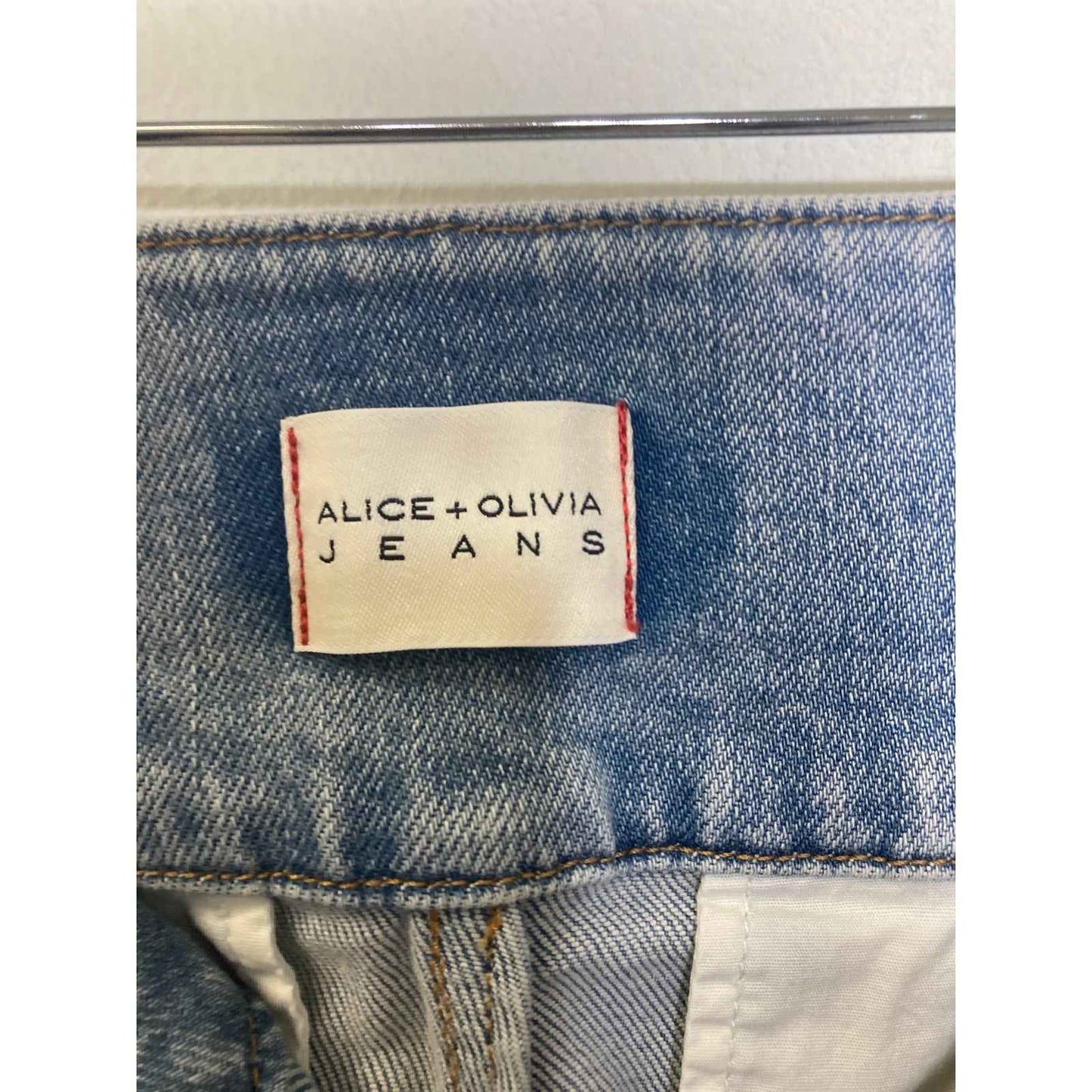 Alice + Olivia Light Wash High Waist Flare Leg Blue Jeans Sz 27