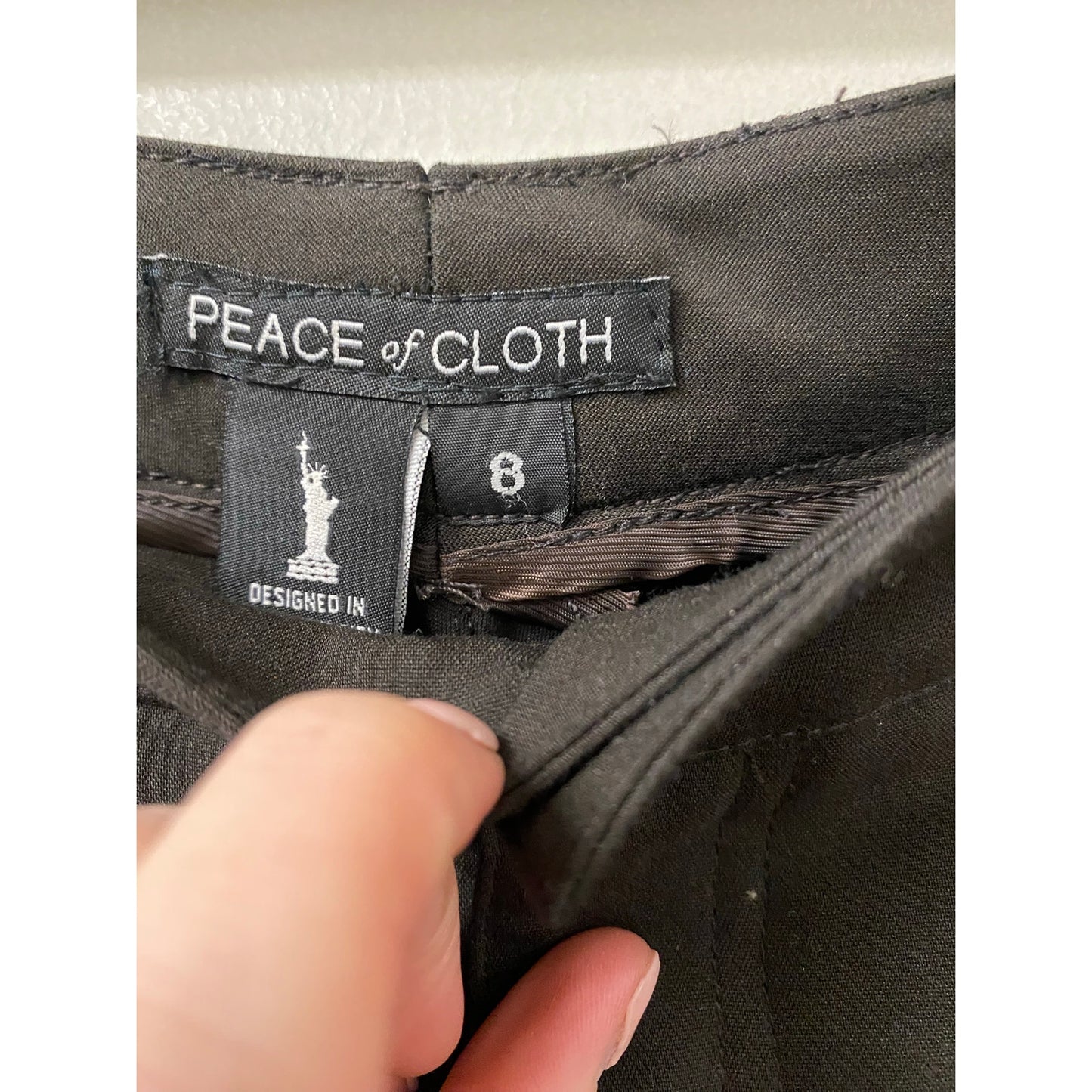 Peace of Cloth Dark Brown Straight Leg Pants Sz 8