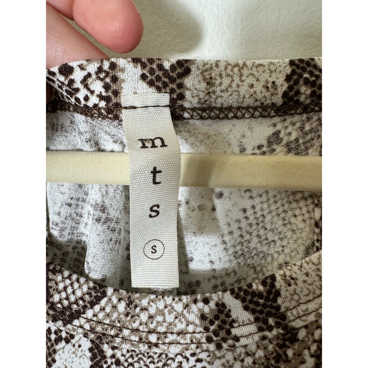 MTS Brown White Snakeprint Tank Top Sz S