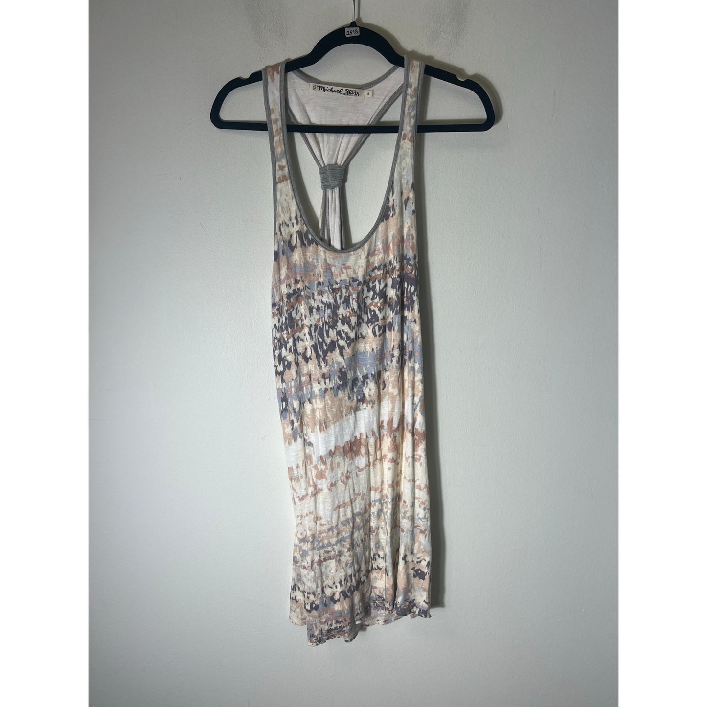Michael Stars Neutral Print Sleeveless Razorback Dress Sz S