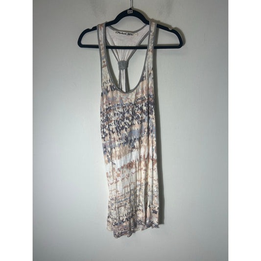 Michael Stars Neutral Print Sleeveless Razorback Dress Sz S