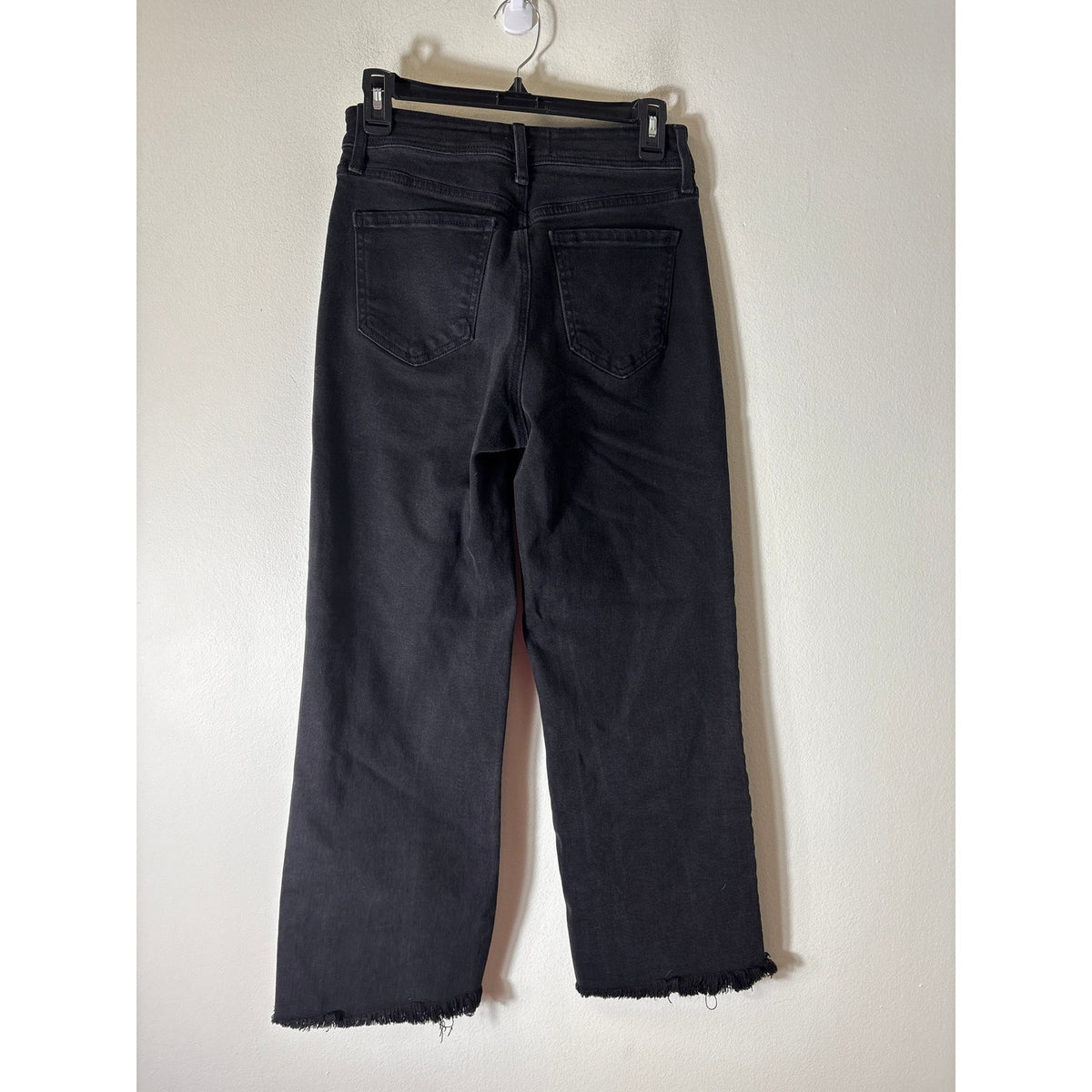 Just Black Denim Black Front Pocket Wide Leg Denim Sz 27