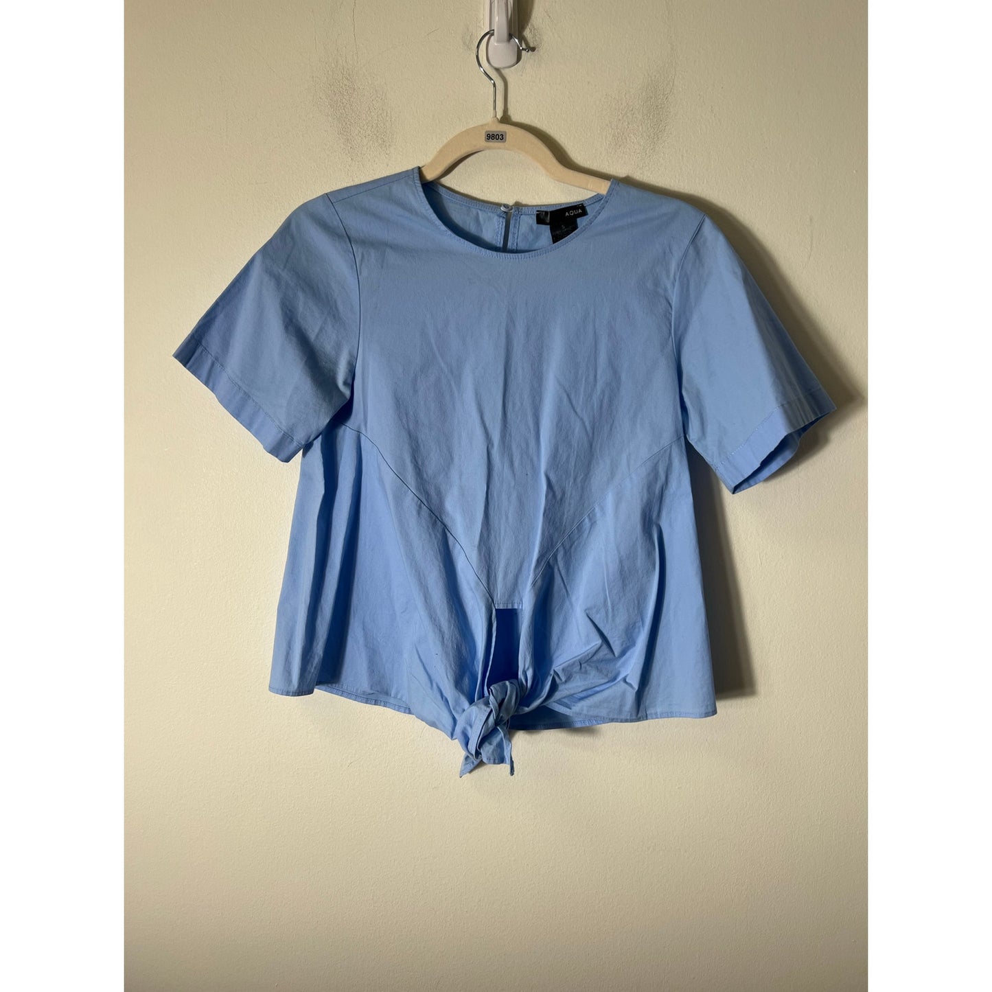 Aqua Light Blue Short Sleeve Top Sz S