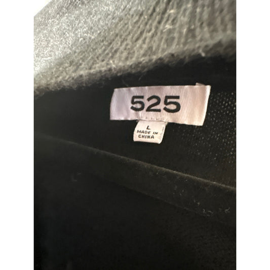 525 Black Cashmere Shoulder Cut Out Sweater Sz L