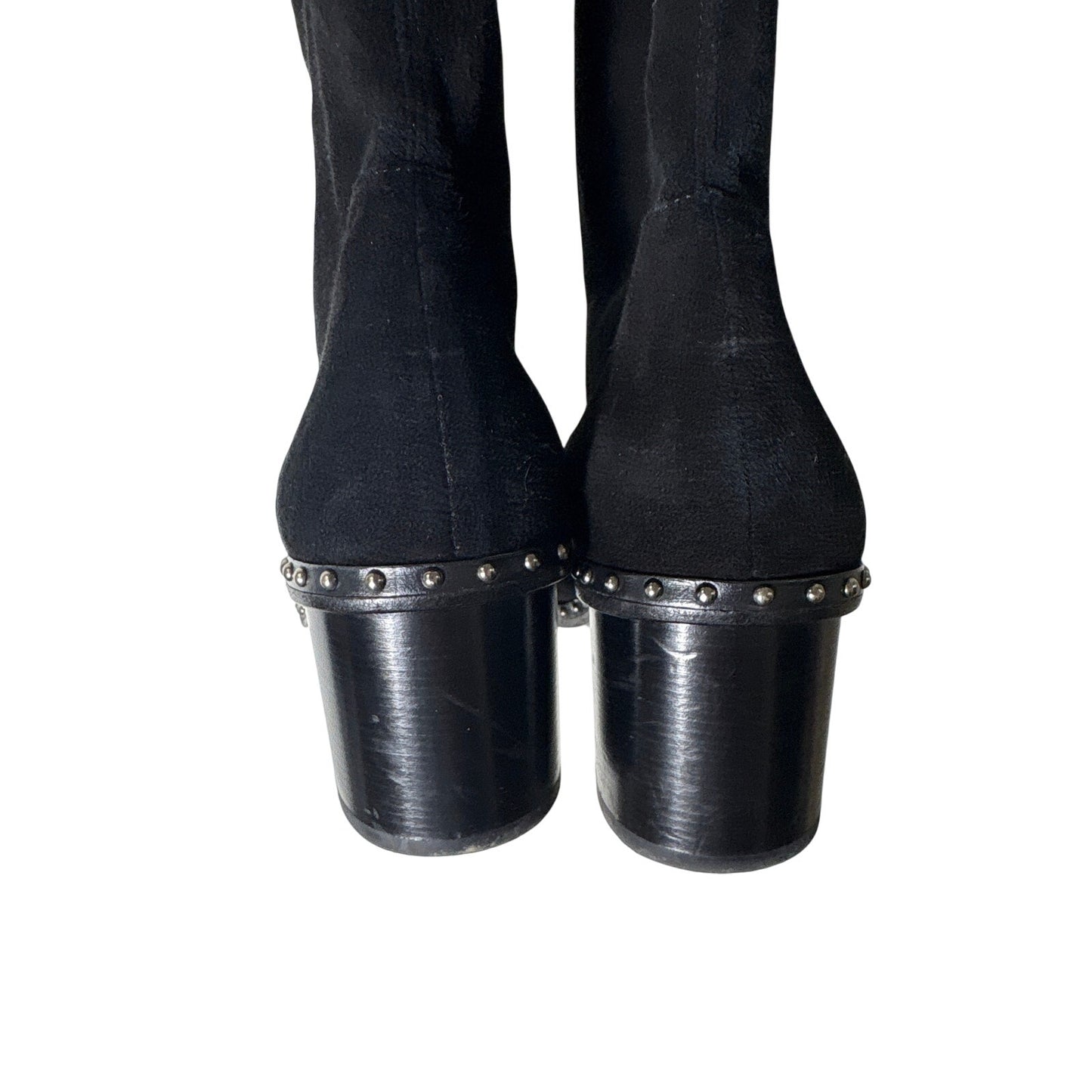 Rag & Bone Black Over the Knee Faux Suede Studded Boots Sz 39.5